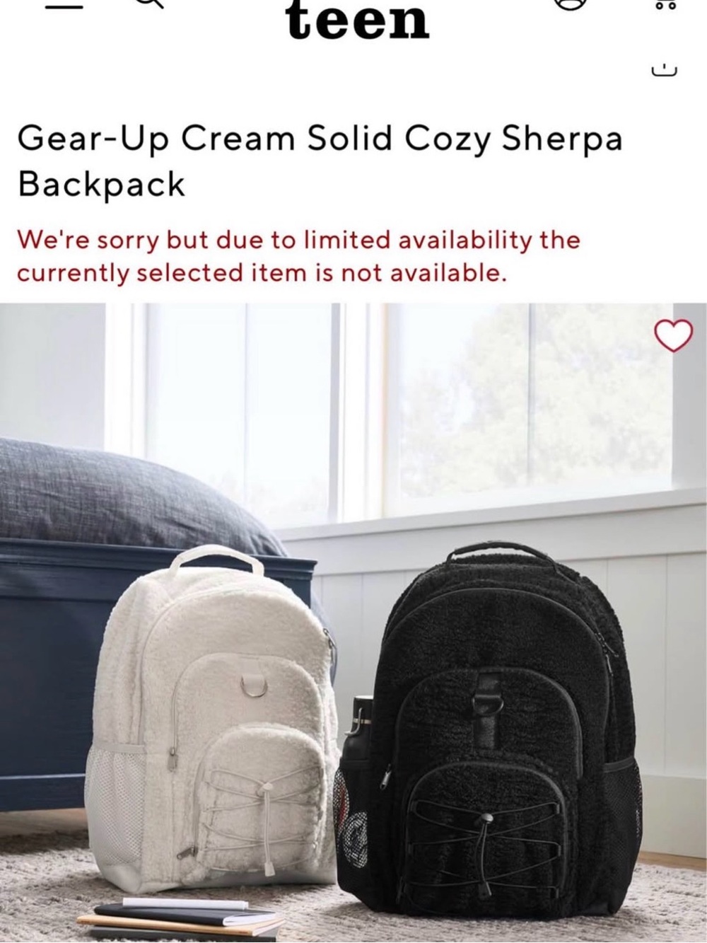 Pottery Barn Sherpa Backpack